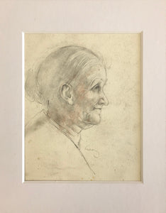 Untitled: Profile of an Elderly Woman (SOLD)