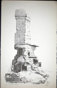 Mill Ruin Chimney, by Sheldon Fink