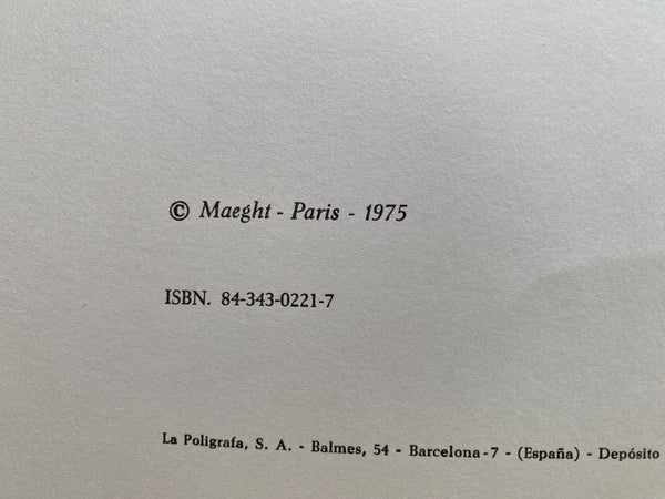 Joan Miro - Litografo II -  Raymond Queneau - 1975