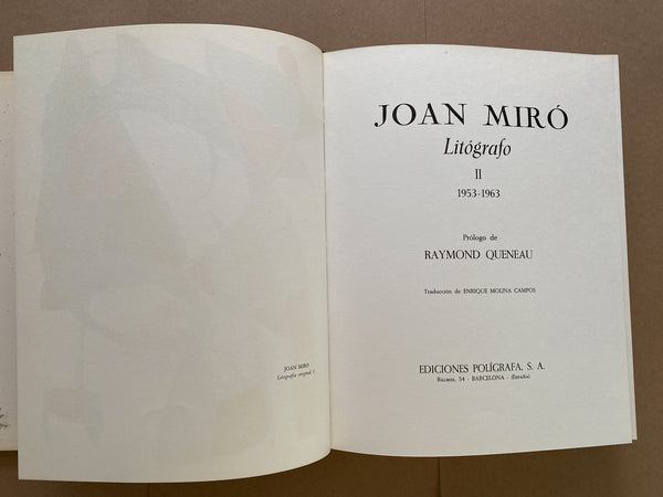 Joan Miro - Litografo II -  Raymond Queneau - 1975