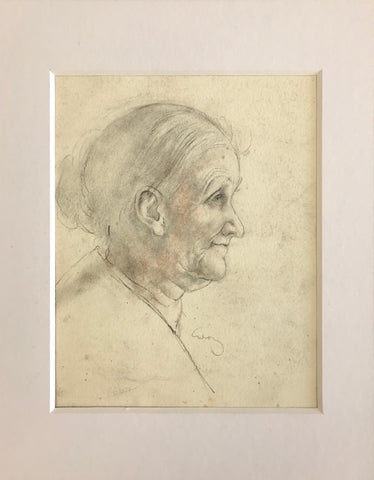 Untitled: Profile of an Elderly Woman (SOLD)