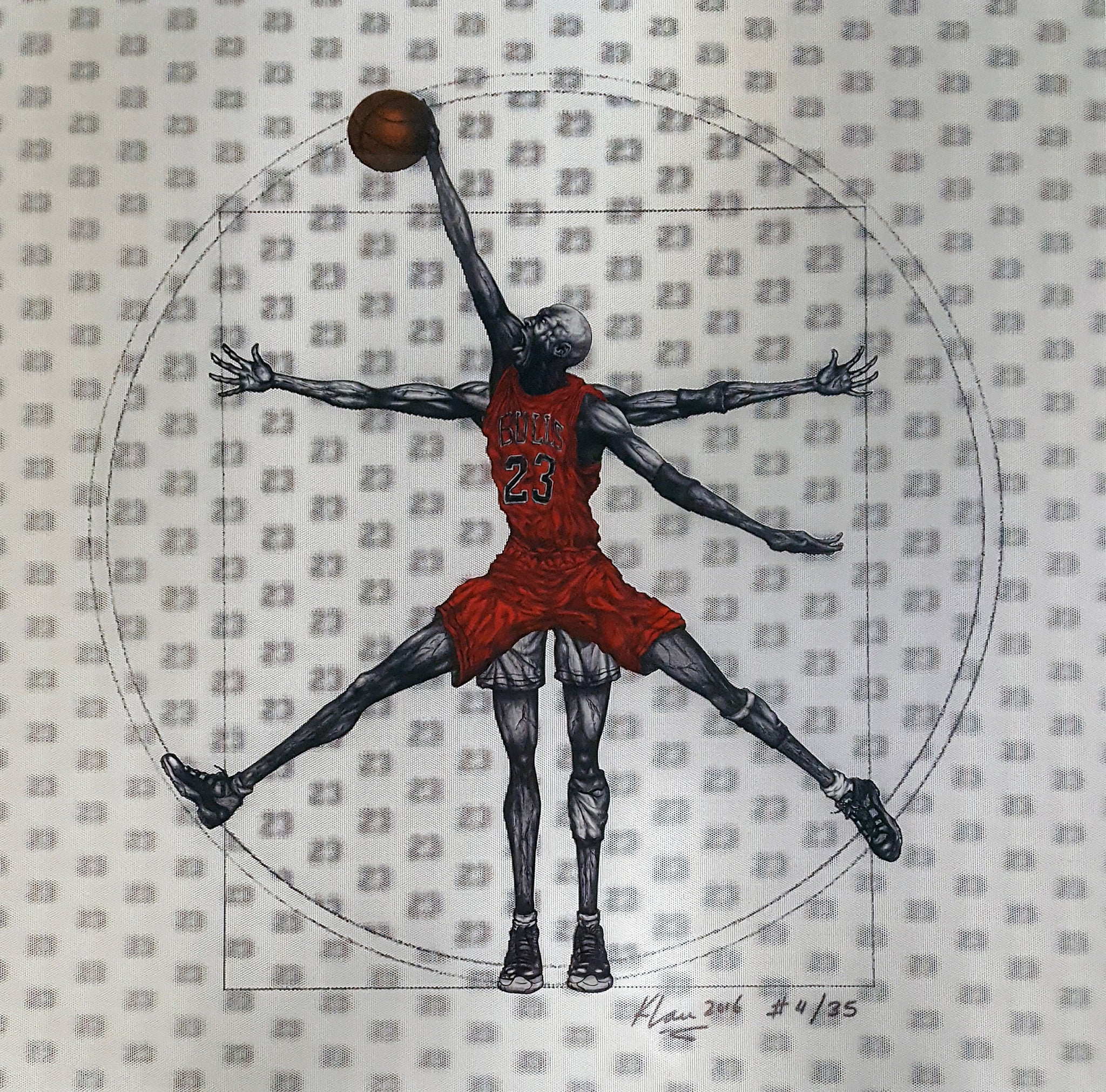 MJ Vitruvian Athlete, by Klau