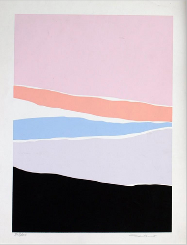 Santoro -  Lavender, Blue & Pink Serigraph